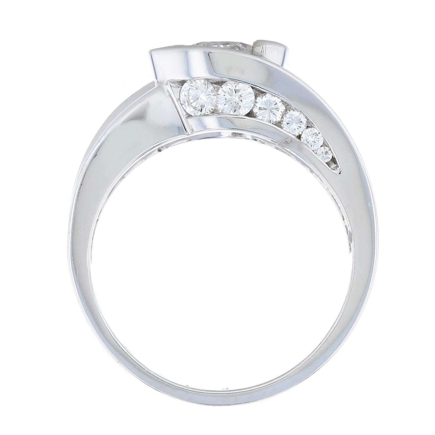 Baguette Bypass Diamond Engagement Ring