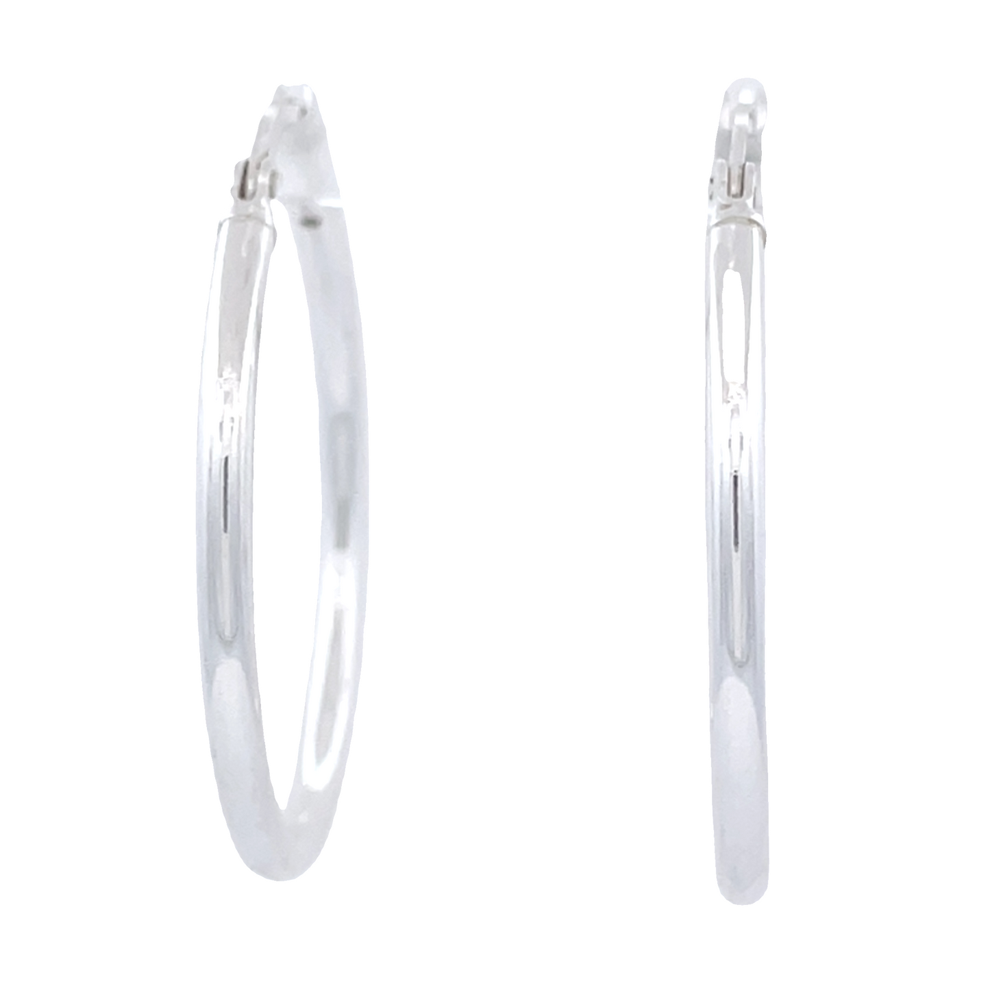 28 mm Sterling Silver Hoop Earrings