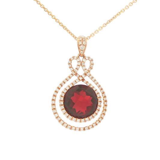 Colored Stone Pendants and Necklace