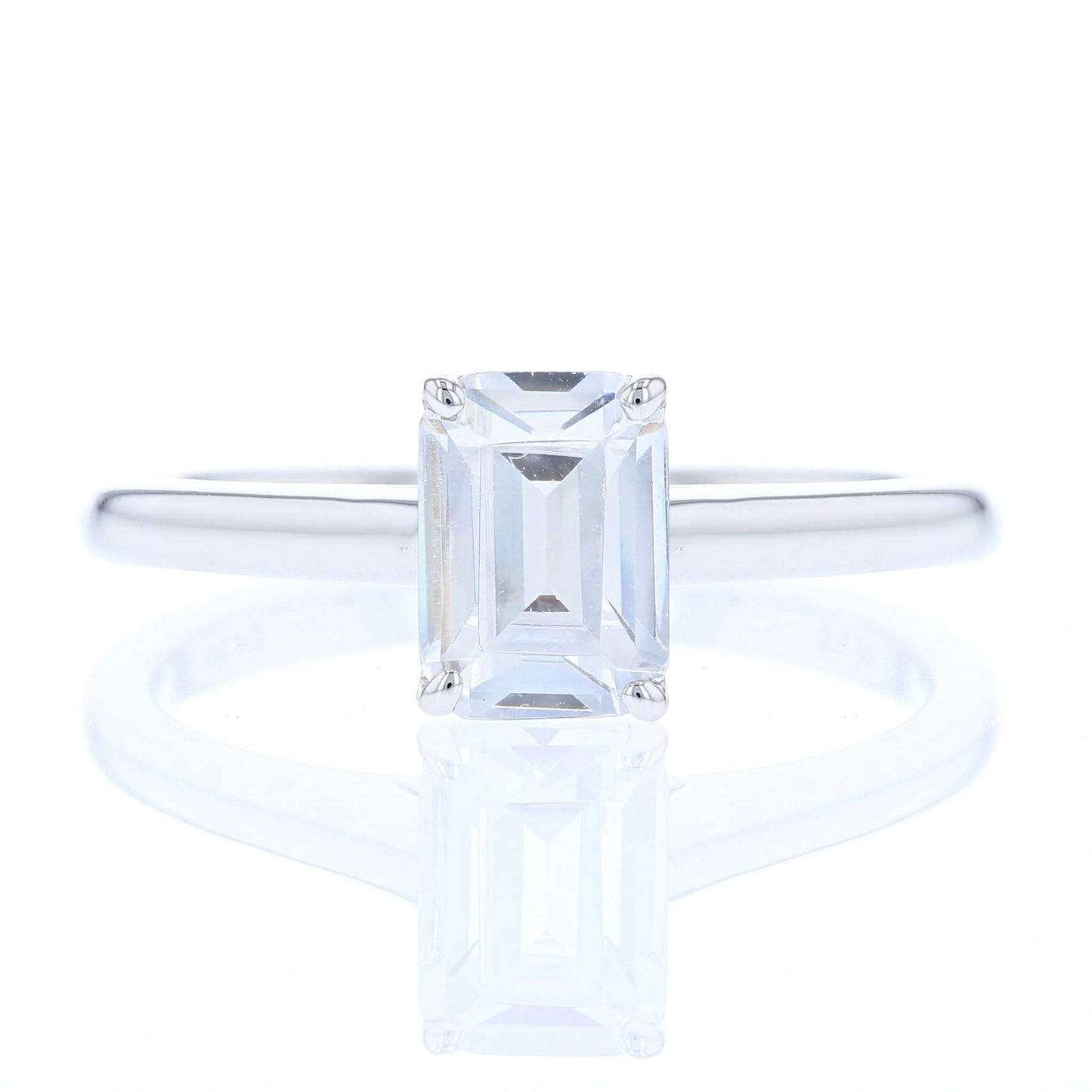 Emerald Cut Solitaire Engagement Ring