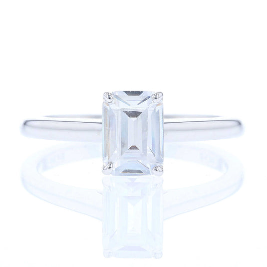 Emerald Cut Solitaire Engagement Ring