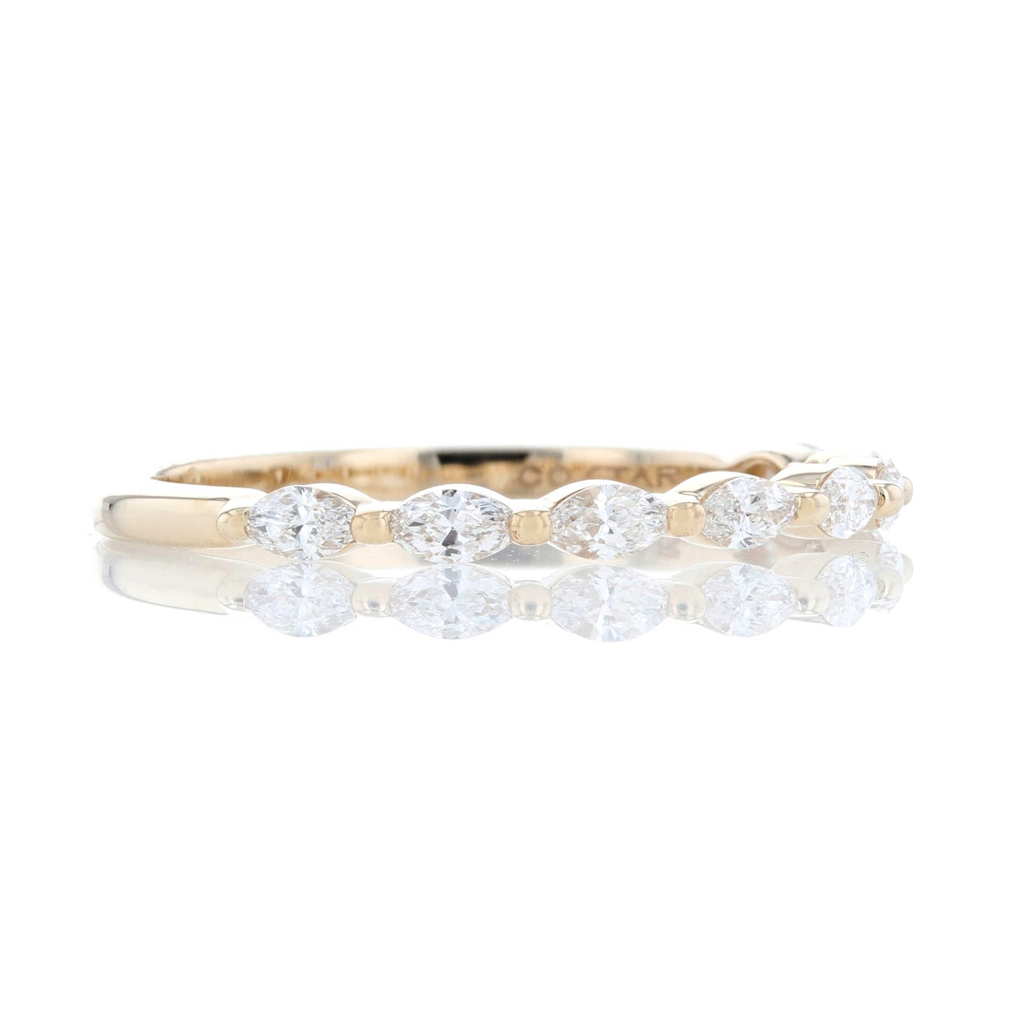 Yellow Gold Marquise Diamond Floating Band