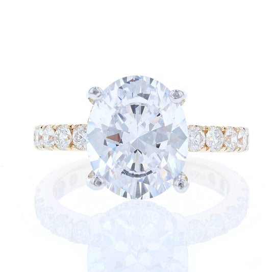 Yellow Gold Oval Diamond Engagement Ring