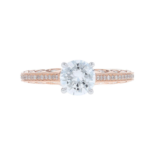 Rose Gold Diamond Peekaboo Engagement Ring