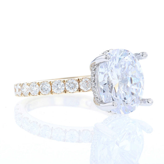 Yellow Gold Oval Diamond Engagement Ring