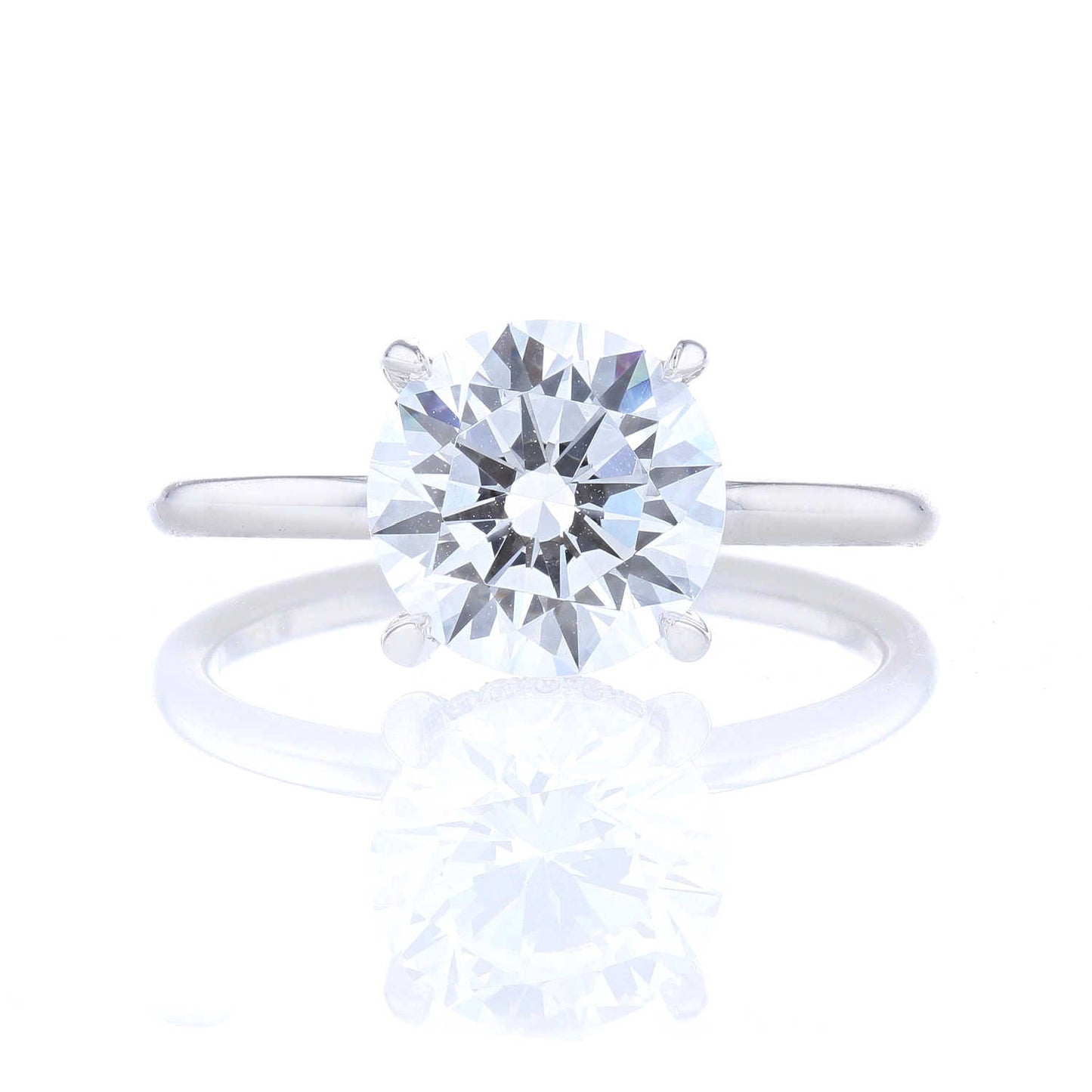 Solitaire Hidden Halo Engagement Ring
