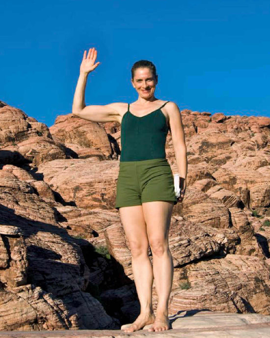 Debbie Fox doing yoga in Nevada