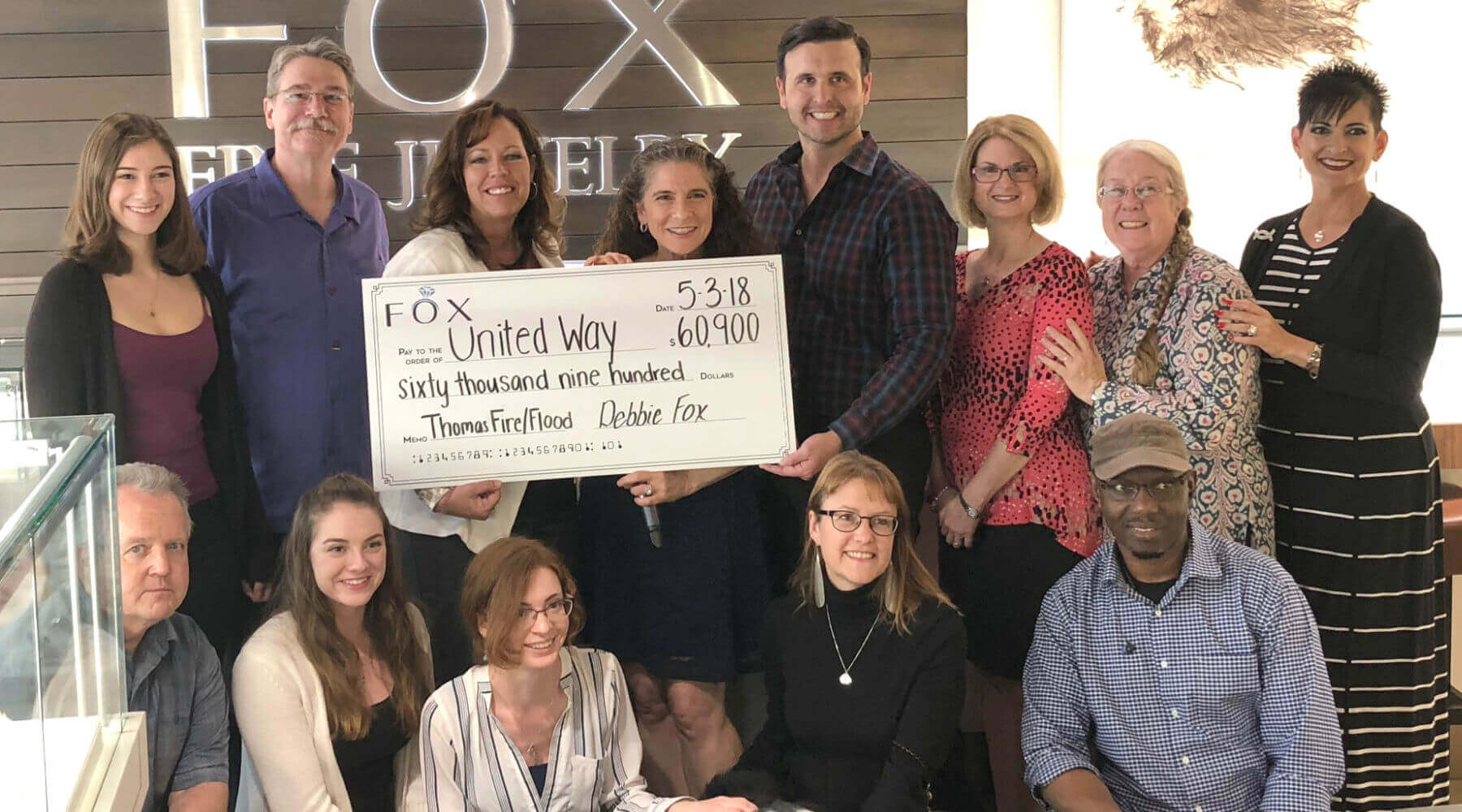 Fox Fine Jewelry Donates Money