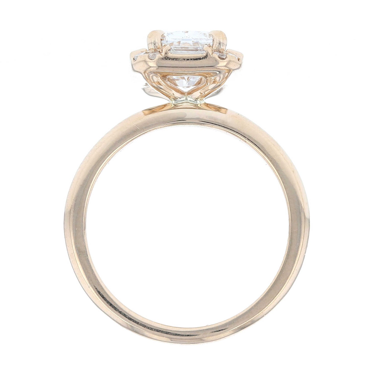 Elongated Cushion Halo Engagement Ring