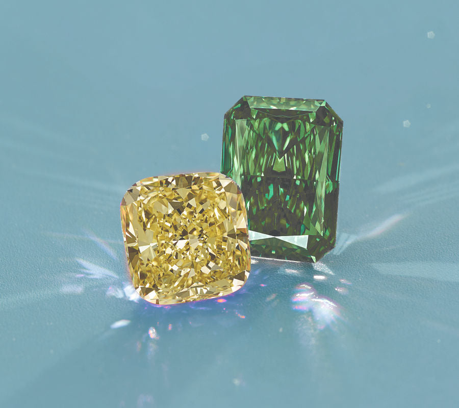 Yellow Diamond and Green Diamond