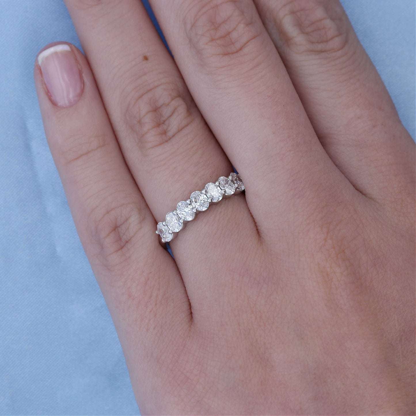 Oval Lab Diamond Band