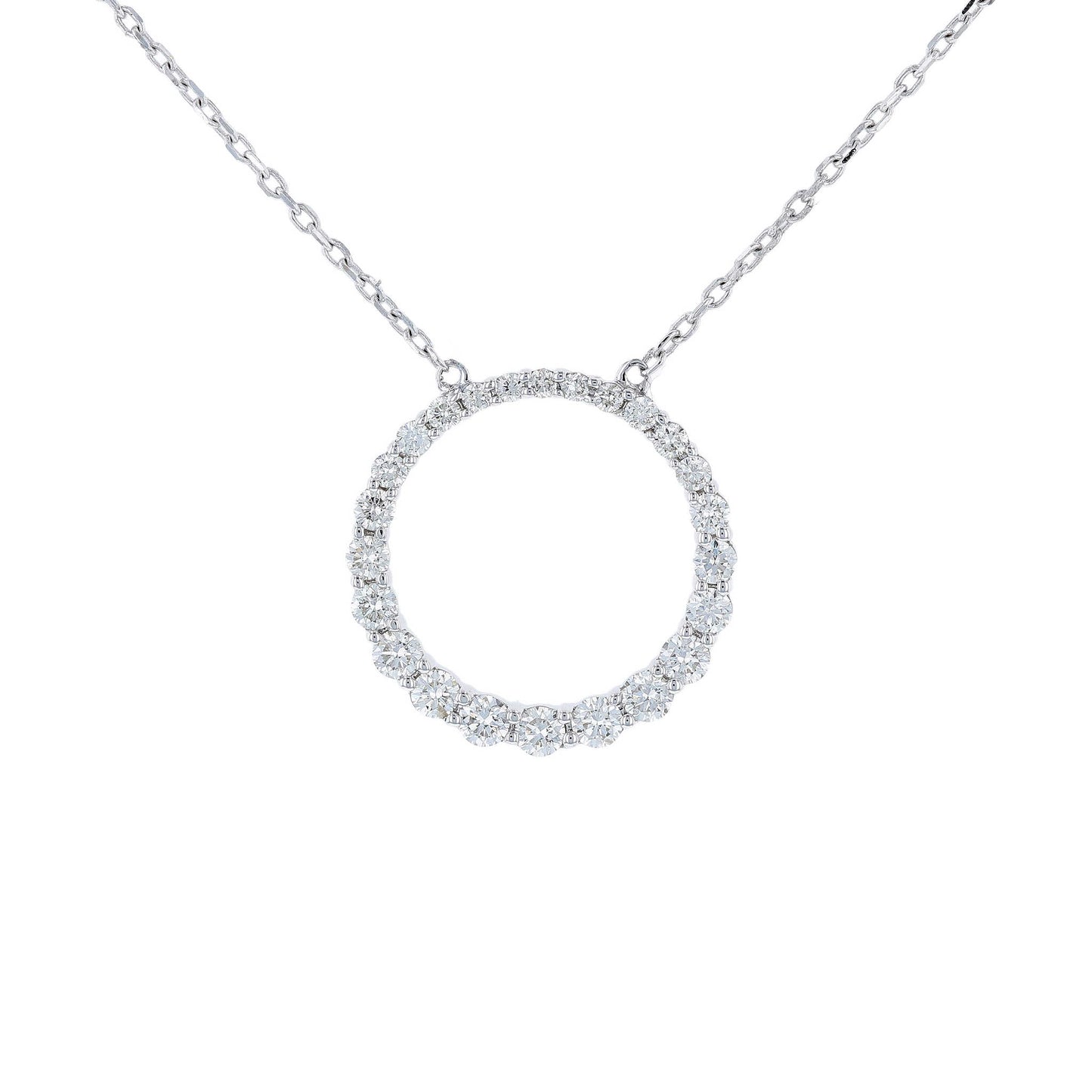 Graduated Diamond Circle Necklace