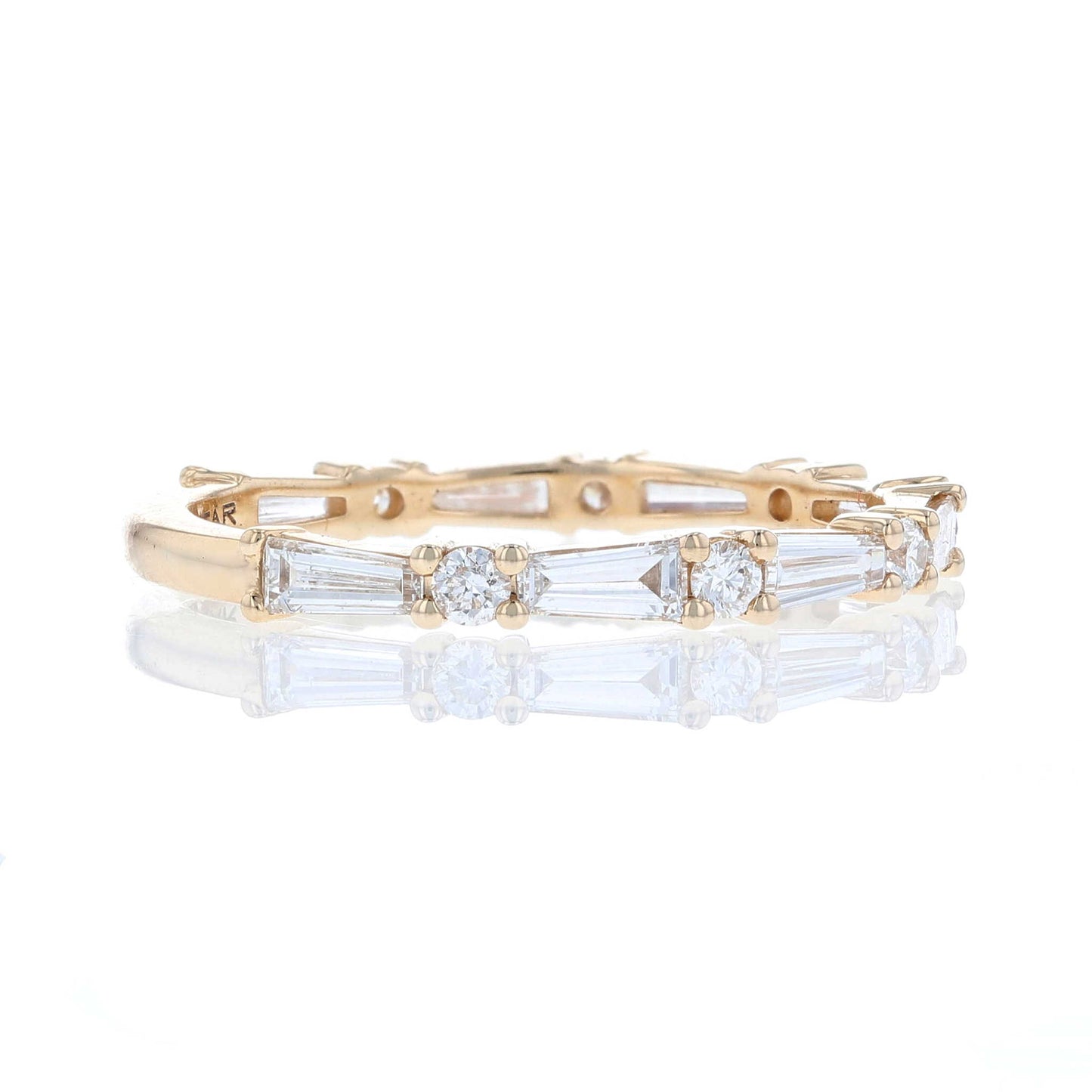 Round & Tapered Baguette Diamond Band
