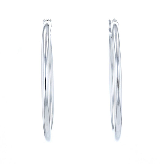 40 mm Sterling Silver Hoop Earrings