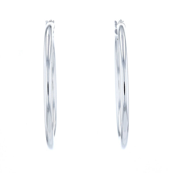 40 mm Sterling Silver Hoop Earrings | Fox Fine Jewelry