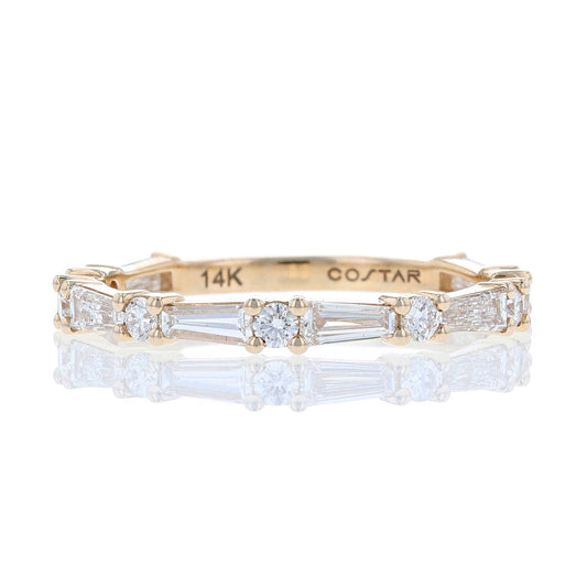 Round & Tapered Baguette Diamond Band