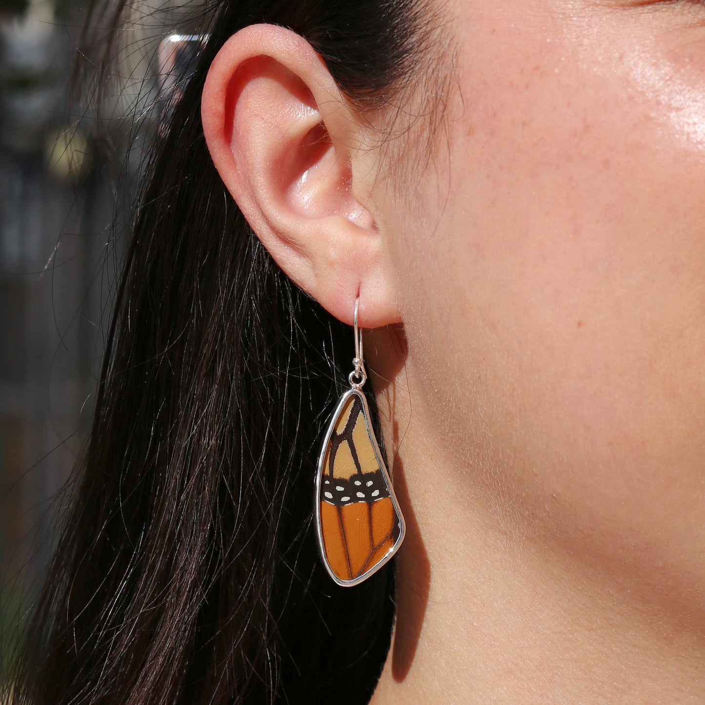 Monarch Wing Earrings | Sterling Silver
