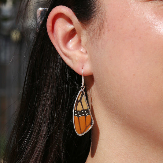 Monarch Wing Earrings | Sterling Silver