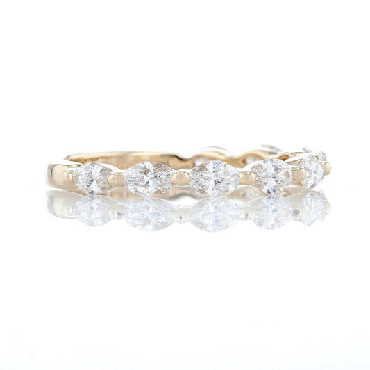 Yellow Gold Marquise Diamond Floating Band