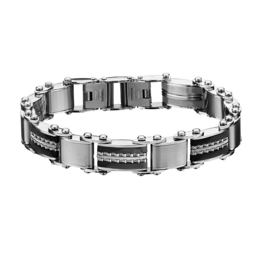 Black Steel Reversable Bracelet