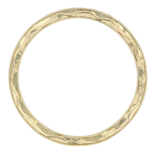 Yellow Gold Hand Engraved Luminesque Band