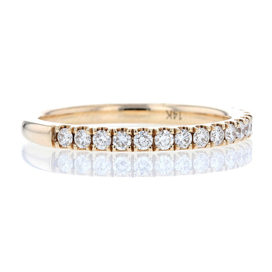 Yellow Gold Diamond Straight Band