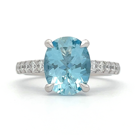 Oval Aquamarine Ring