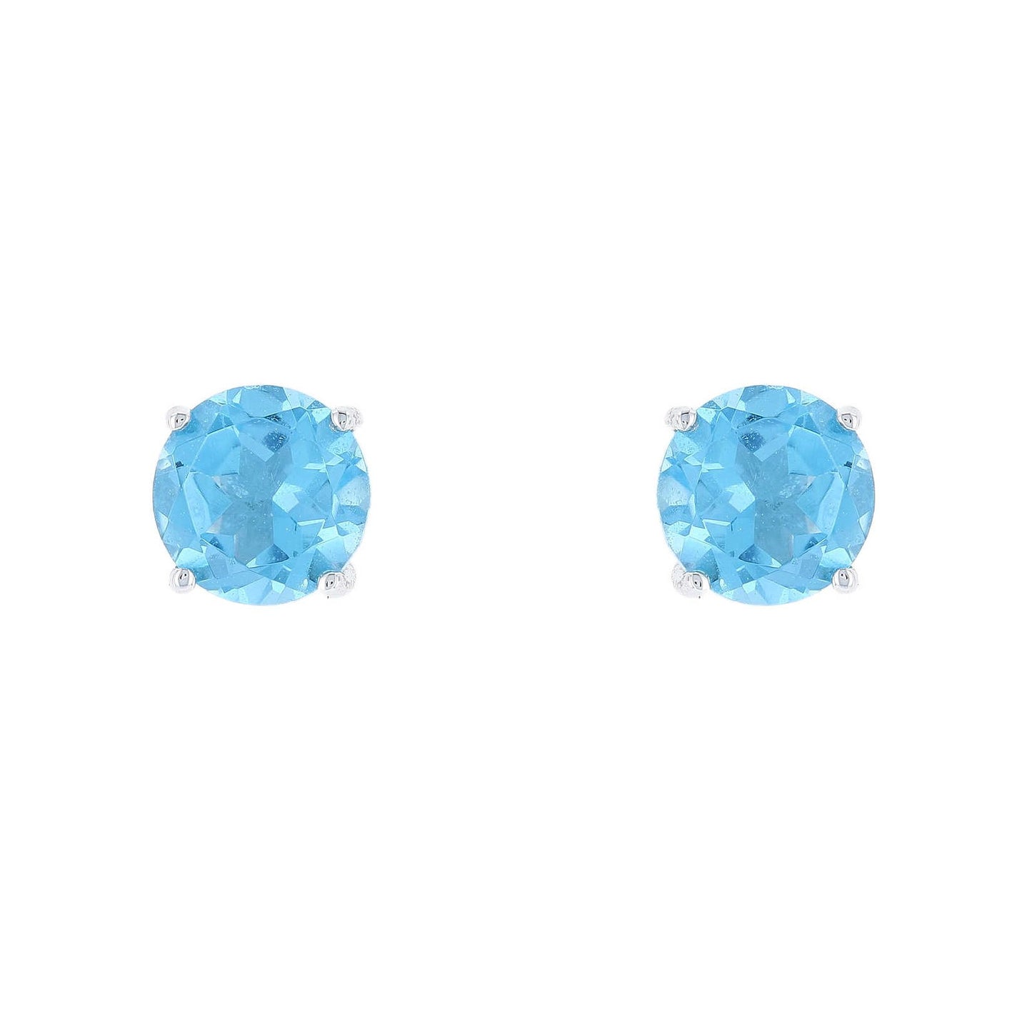 5 mm Round Blue Topaz Stud Earrings