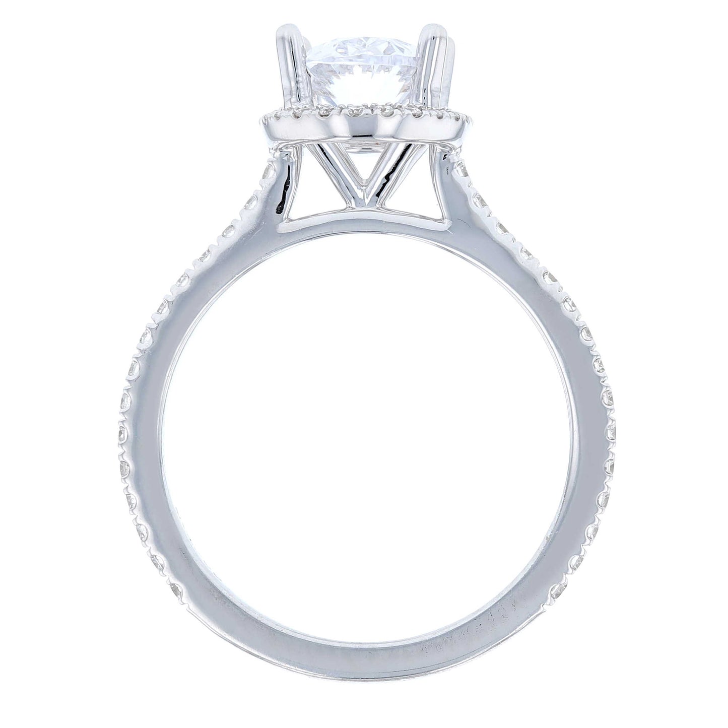 Oval Diamond Halo Engagement Ring