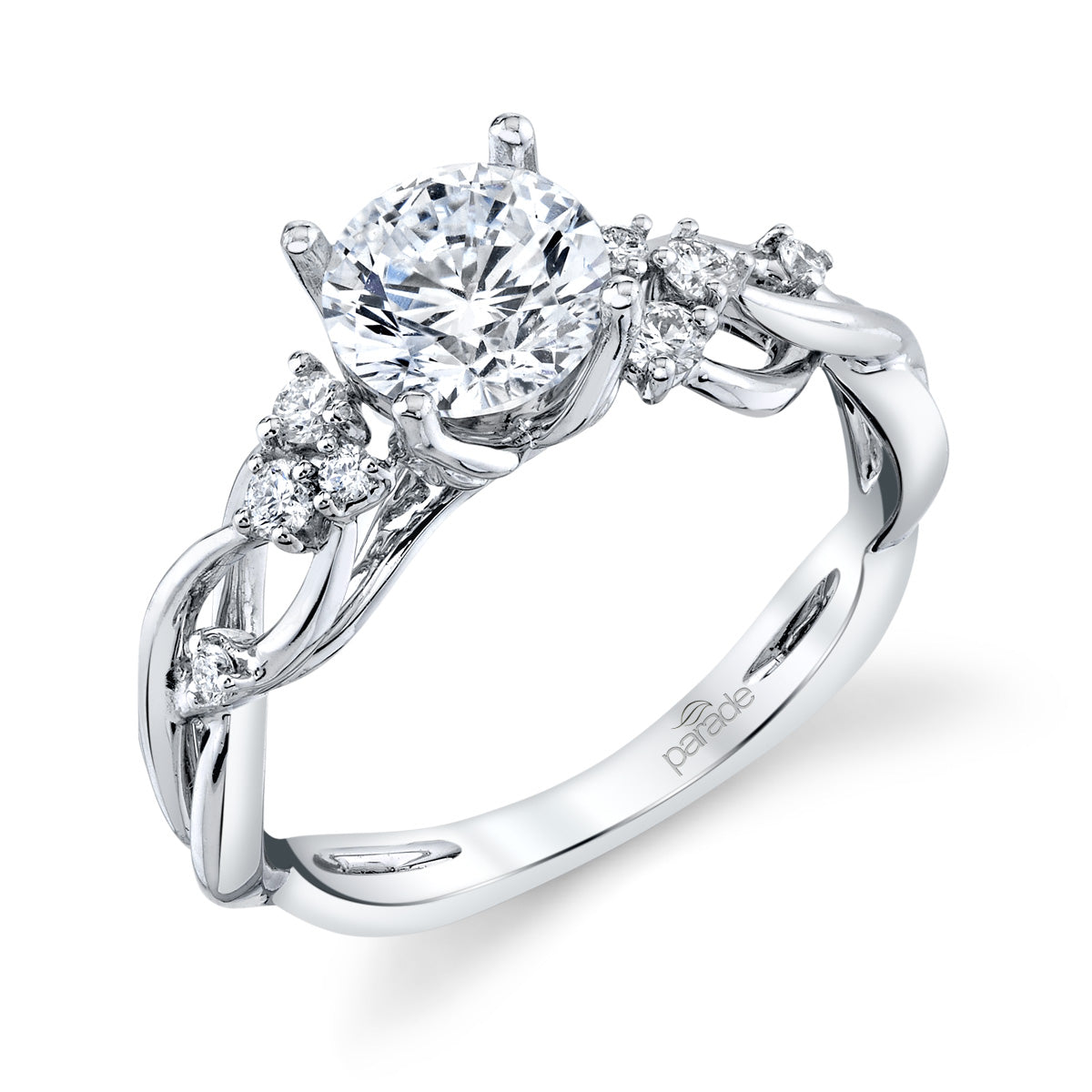 Woven Twist Diamond Engagement Ring