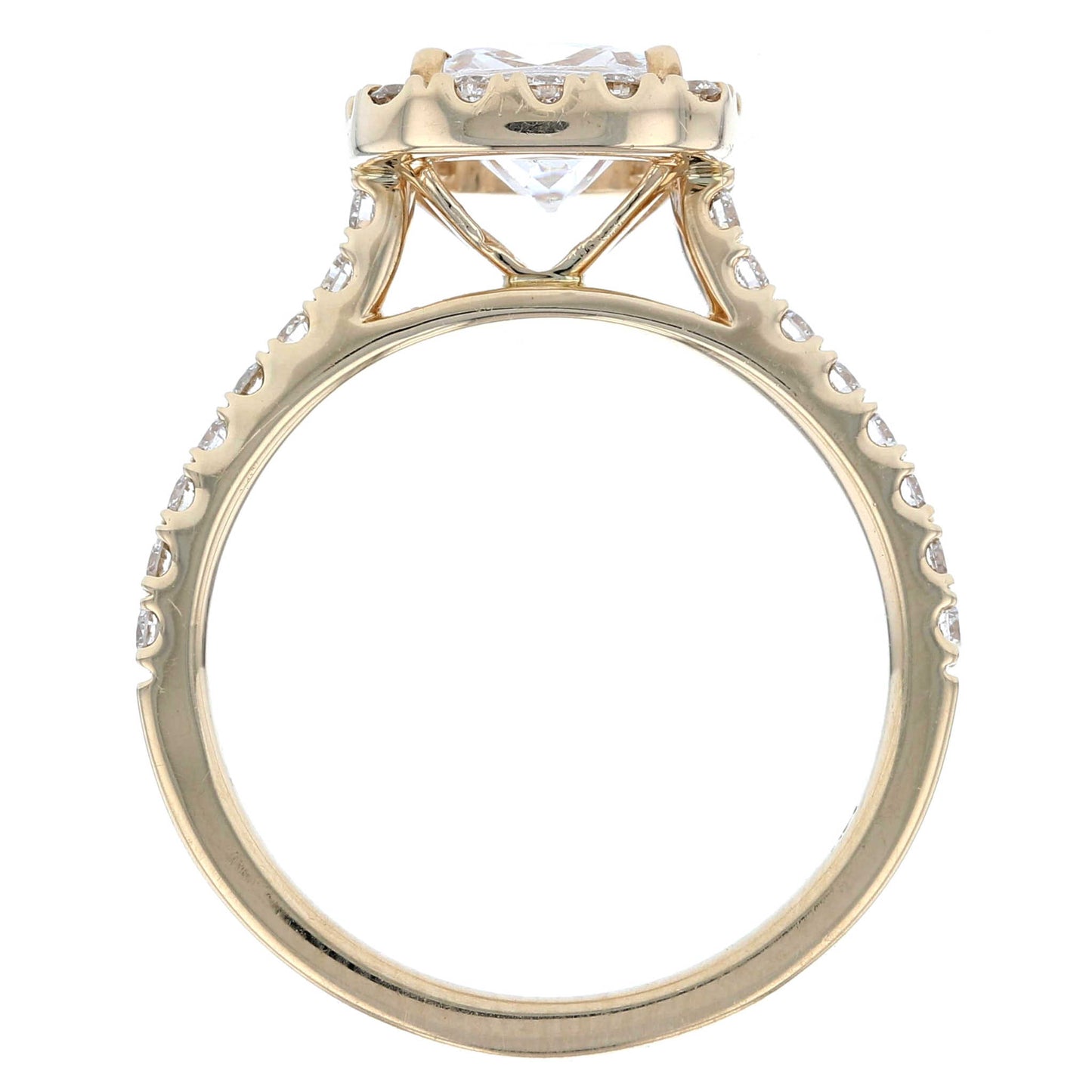 Cushion Diamond Halo Engagement Ring