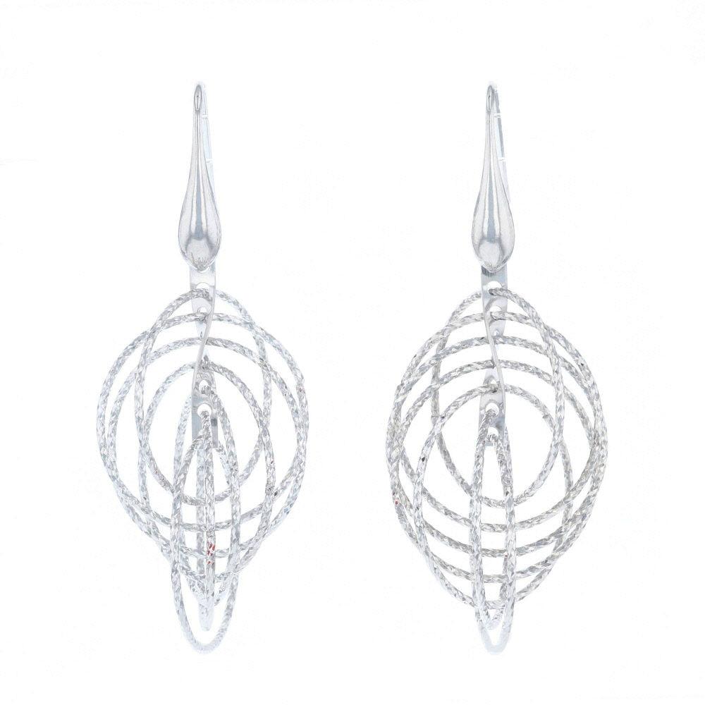 Sterling Silver Circle Motion Earrings