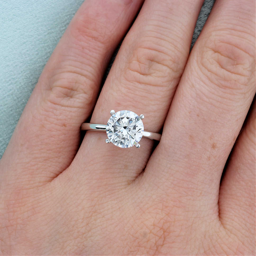Peekaboo Diamond Crown Engagement Ring