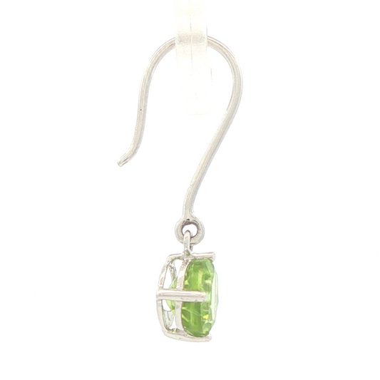 Round Peridot Dangle Earrings