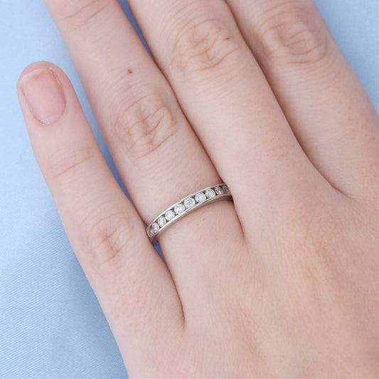 White Gold Channel Set Diamond Band