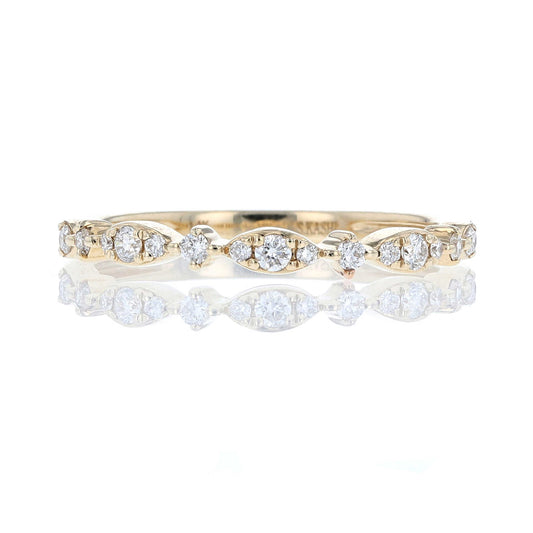 Round & Illusion Marquise Diamond Band