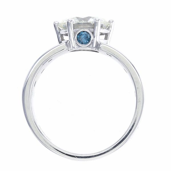 Wide Platinum Engagement Ring