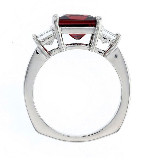 Garnet Platinum Ring