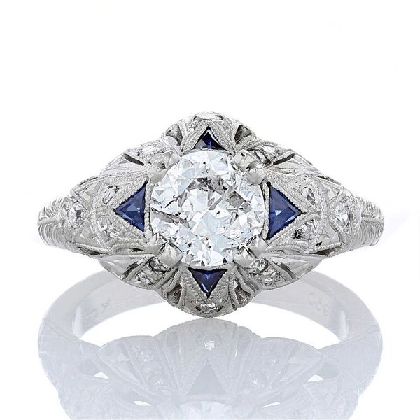 Heirloom Sapphire and Diamond Ring
