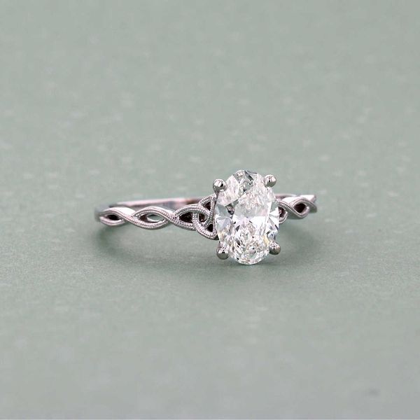 Celtic Oval Solitaire Engagement Ring
