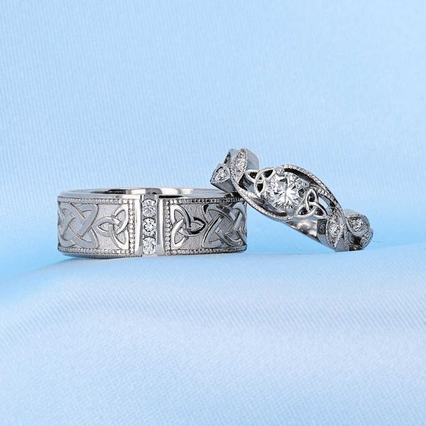 Floral Celtic Engagement Ring