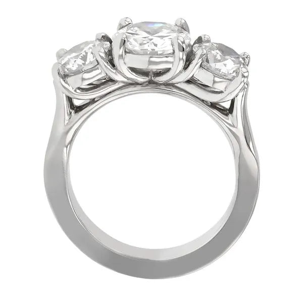 Timeless three-stone engagement ring