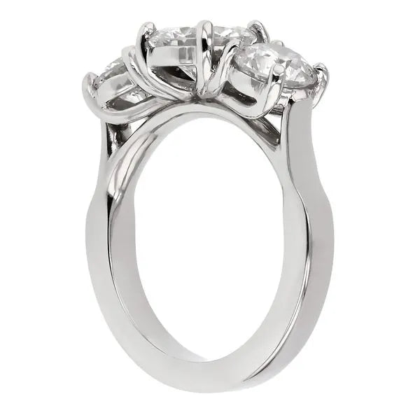 Timeless three-stone engagement ring