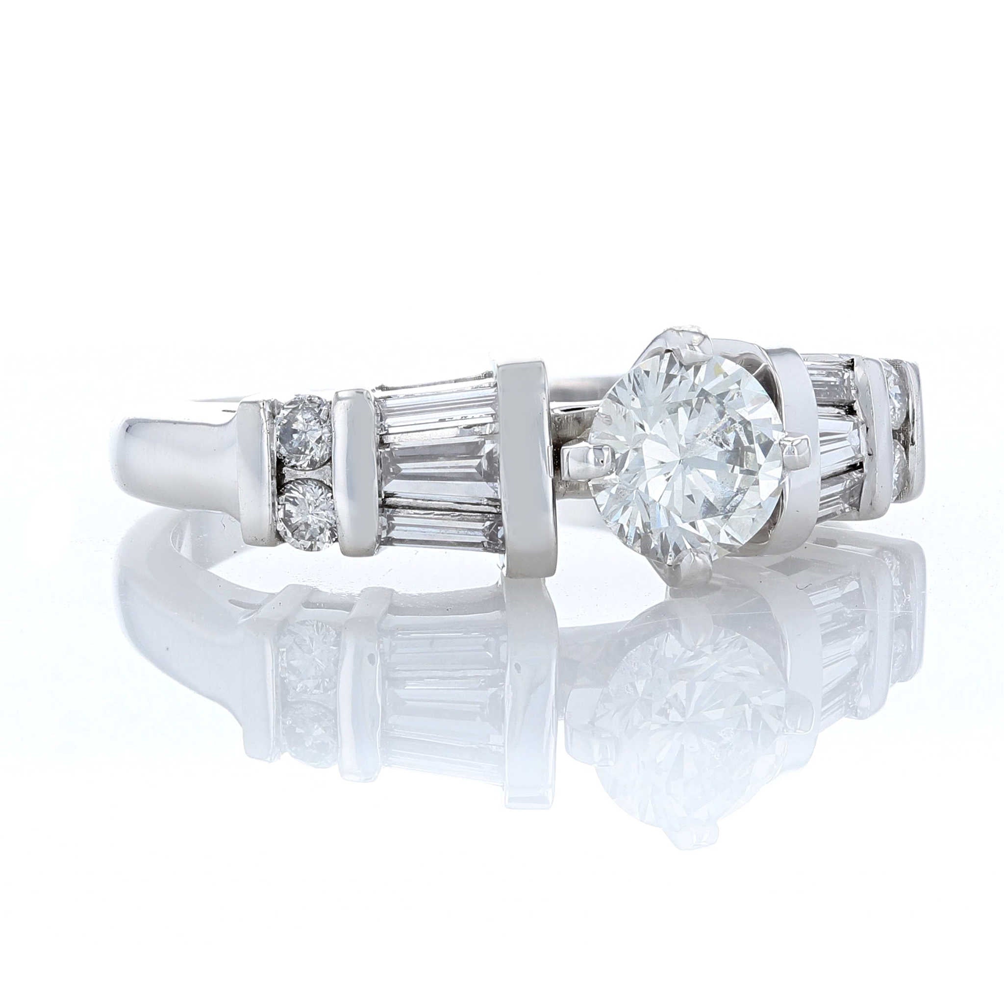 Round & Baguette Channel Set Diamond Engagement Ring – Fox Fine Jewelry
