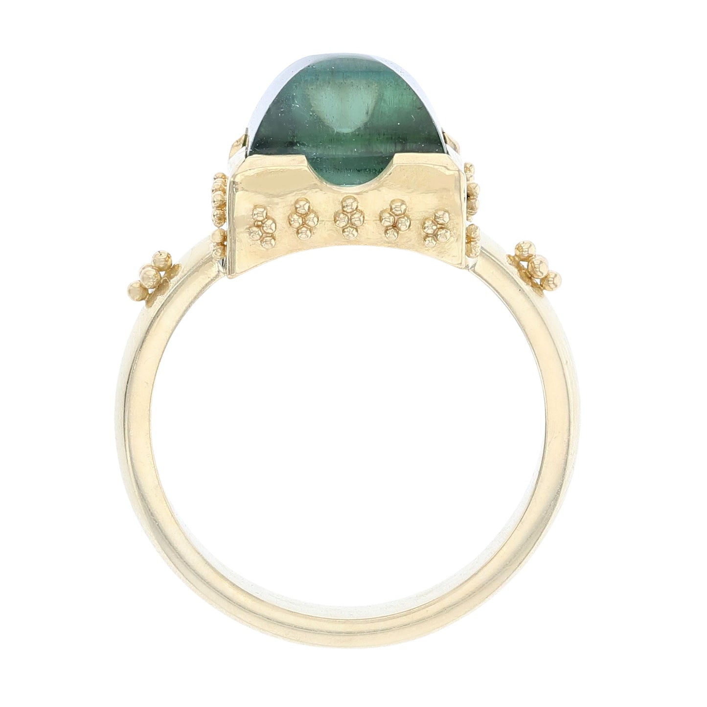 Granualated Green Tourmaline Ring by George Fox Gallery View