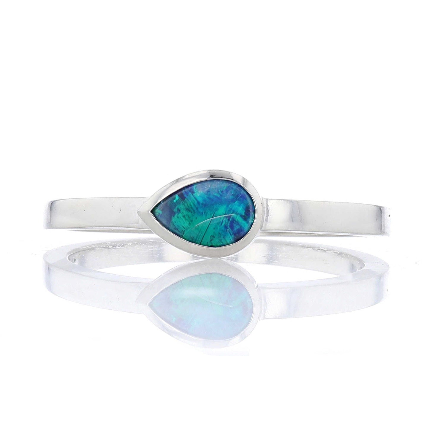 Bezel Set Pear Opal Ring