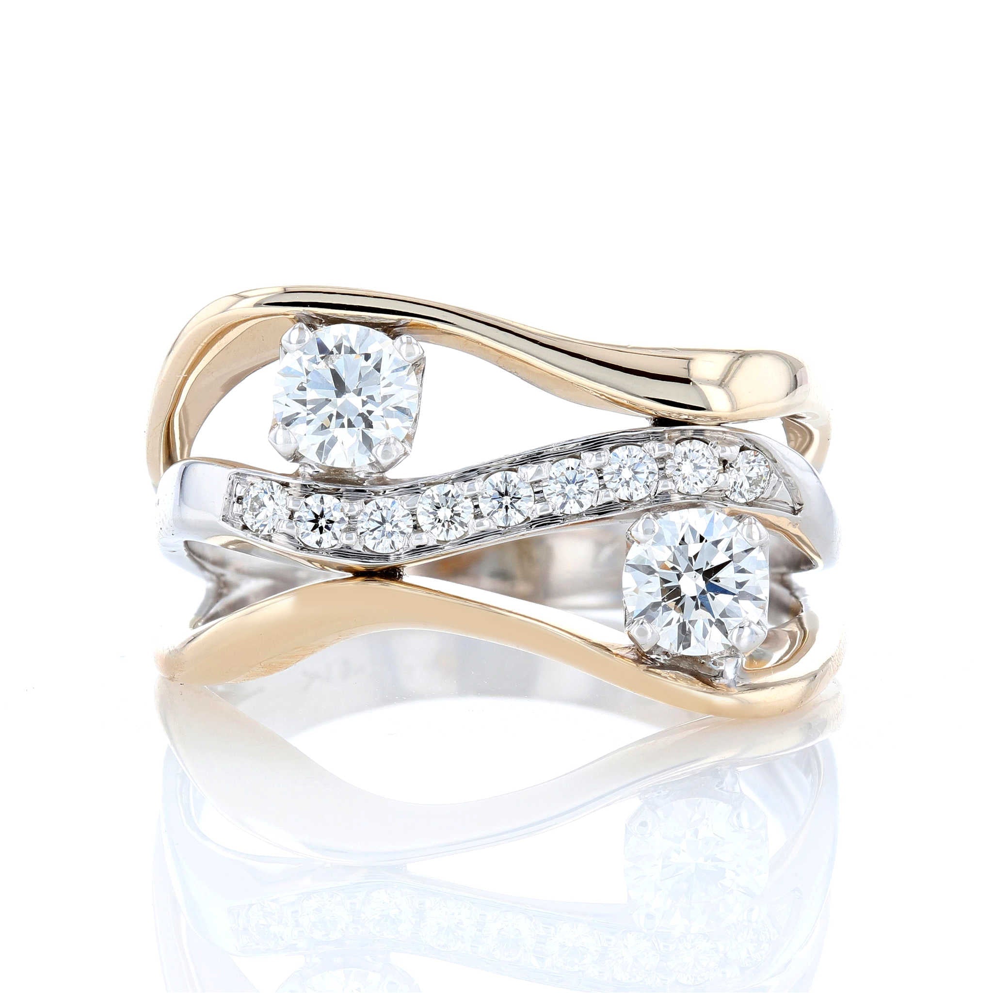 Two diamond wedding ring 60 photos - Astyledwedding.com