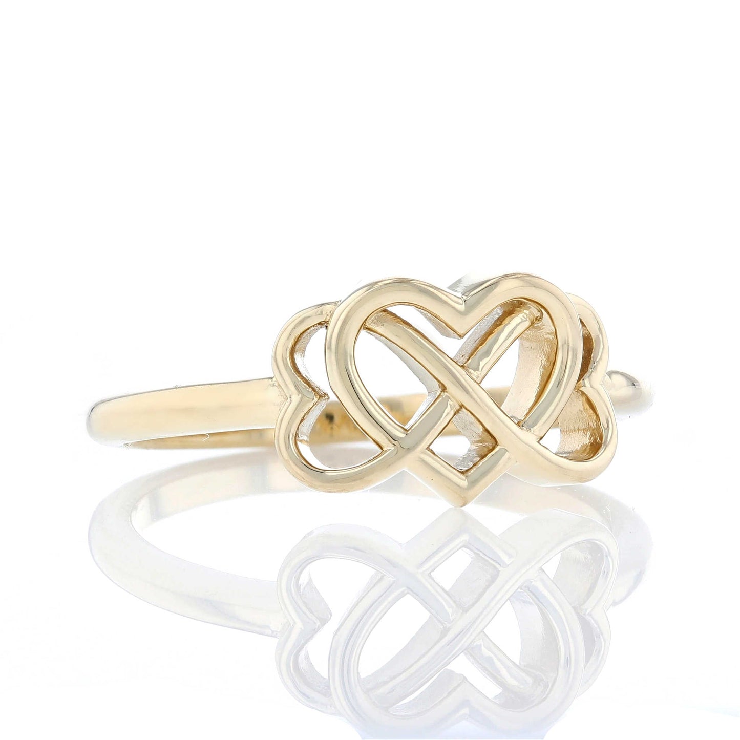 Infinity Heart Ring Side View