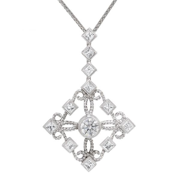 Vintage-inspired diamond pendant